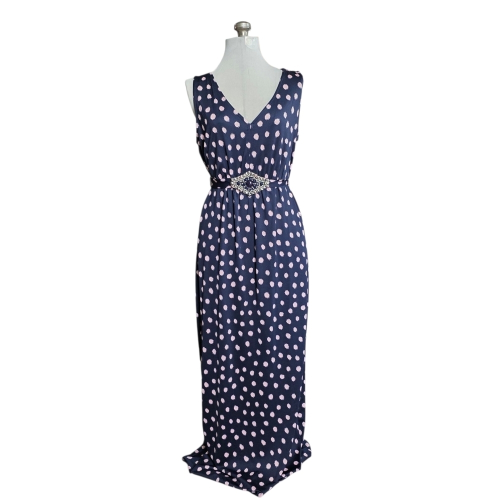 Nina Leonard Polka Dot Dress
